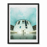 The British Museum photography print of the Great Court, framed in black oak.