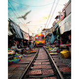 Train in Maeklong Market