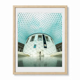 The British Museum photography print of the Great Court, framed in oak