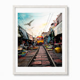 Train in Maeklong Market