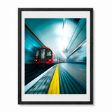 The Tube London Underground print presented in a black frame