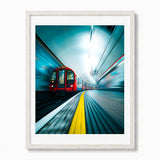 The Tube London Underground print presented in a white frame
