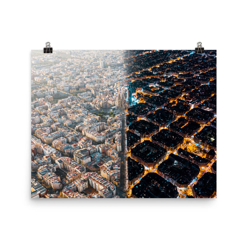 Barcelona from Above - Day & Night