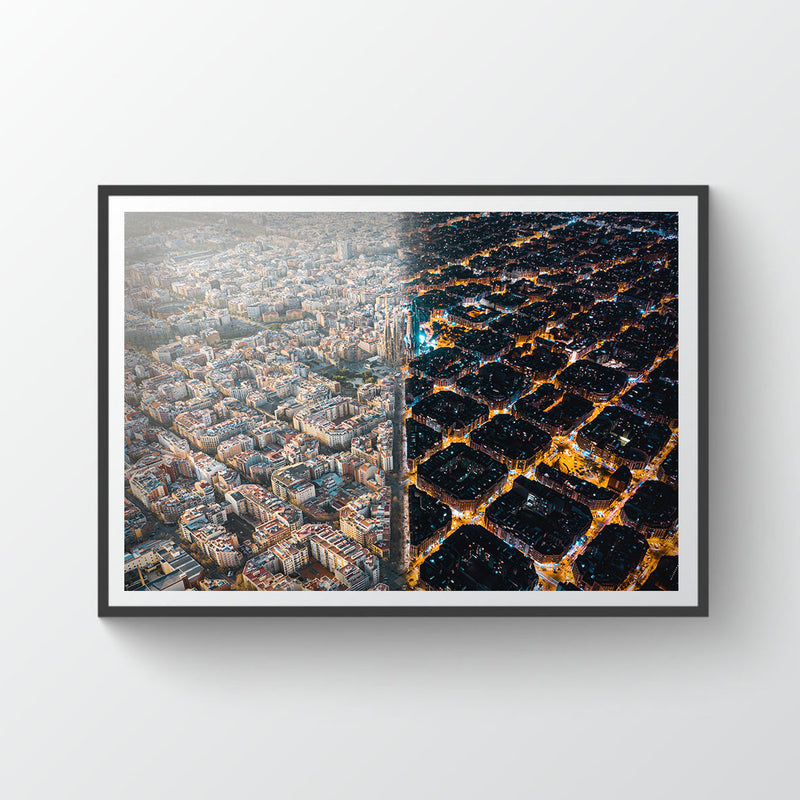 Barcelona from Above - Day & Night